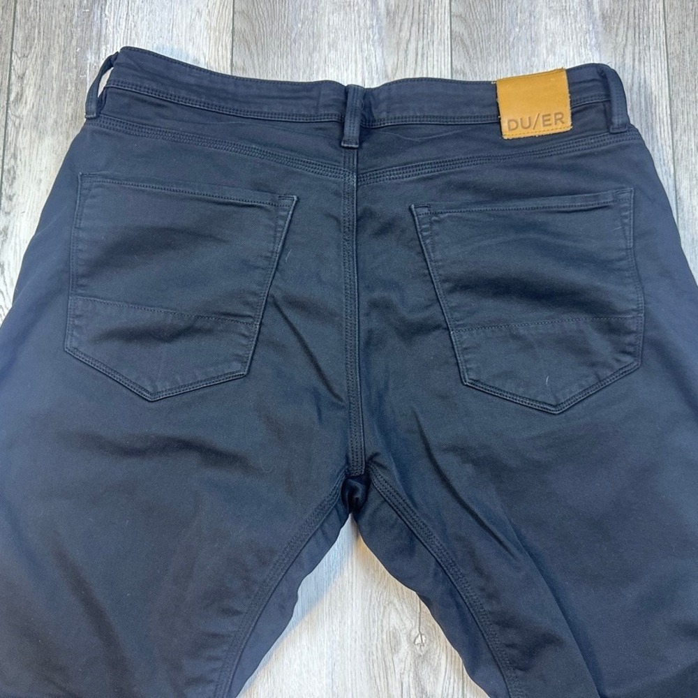 Duer DU/ER N2X Relax Taper Jeans Mens 36x30 Black Denim Stretch Performance Men - Picture 8 of 12